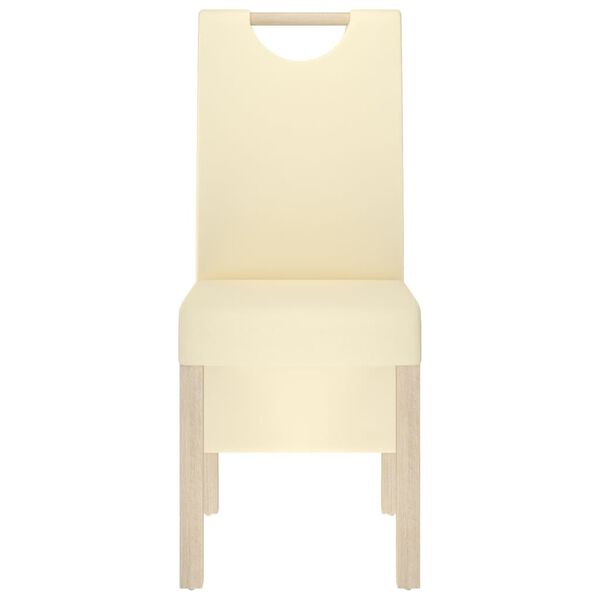 vidaXL Sedie da Pranzo 4 pz Crema in Similpelle