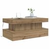 vidaXL Tavolino da Salotto con Luci LED Rovere Artigianale 90x50x40 cm