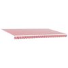 vidaXL Tenda Retrattile Rosso e bianco 500 × 300 cm Tessuto, Metallo