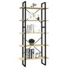 vidaXL Libreria a 5 Ripiani 80x30x175 cm in Legno Massello di Pino