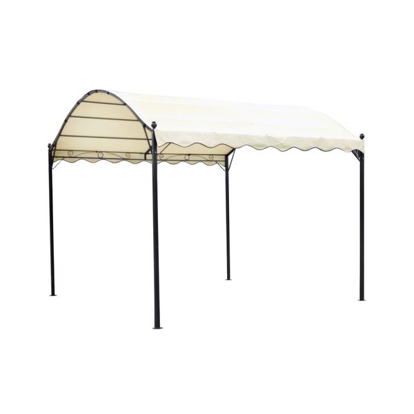vidaXL Gazebo in Tessuto Bianco Crema