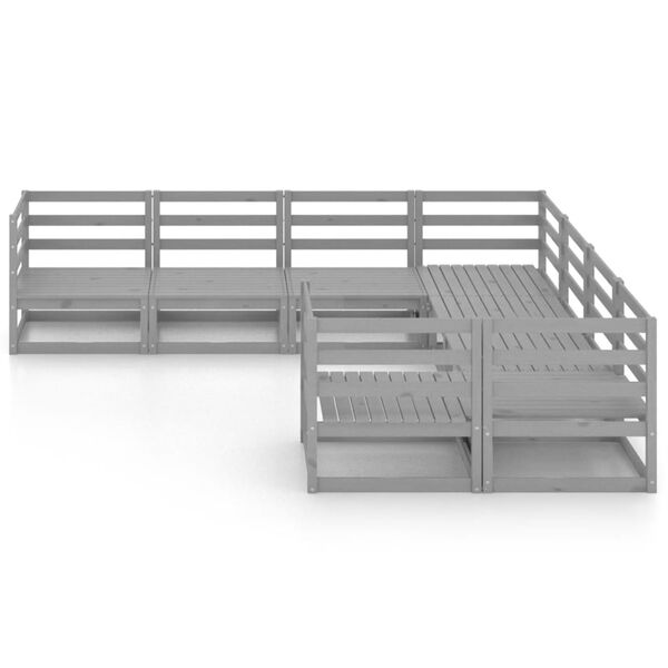 vidaXL Set Divani da Giardino 8 pz in Legno Massello di Pino
