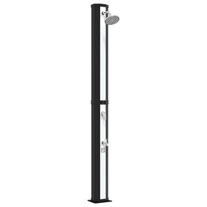 vidaXL Doccia solare con testa doccia e rubinetto 40 l Nero e Argento