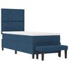 vidaXL Letto a molle con materasso Blu 80 x 200 cm Tessuto