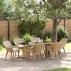 vidaXL Set da Pranzo per Giardino con cuscino 7 pcs Beige polyrattan