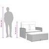 vidaXL Divano Giardino con Cuscini 2 Posti Grigio in Polyrattan Acacia