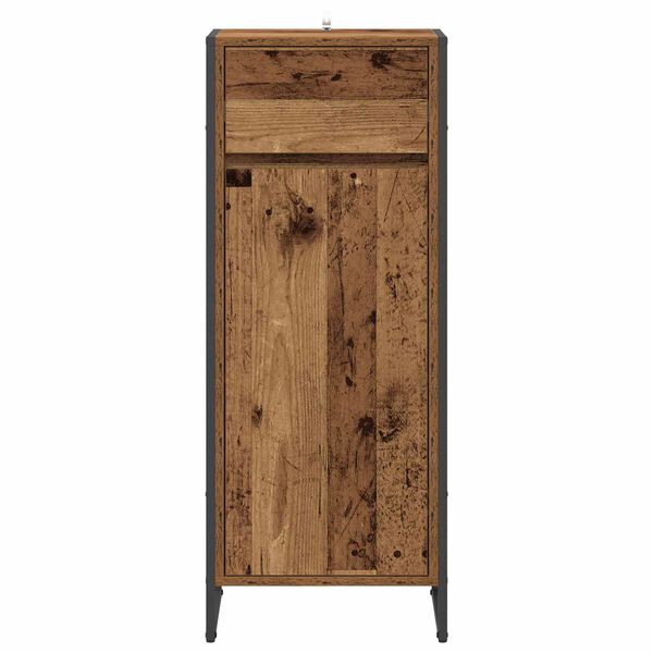 vidaXL Mobile da Bagno con cassetto Legno vecchio 40 x 30 x 100 cm