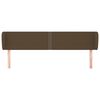 vidaXL Testiera ad Orecchio Marrone Scuro 163x23x78/88 cm in Tessuto