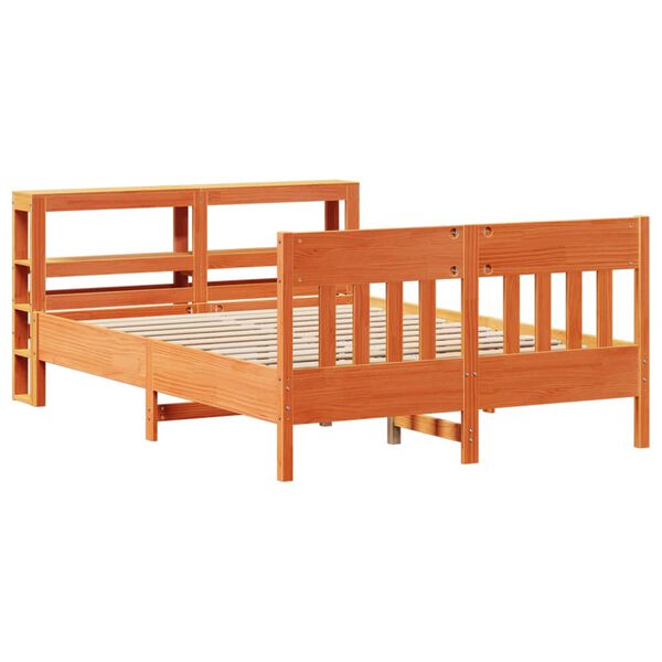 vidaXL Letto senza Materasso Marrone Cera 135x190 cm in Legno di Pino