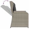 vidaXL Panchina da giardino con cuscino Grigio chiaro Poly Rattan