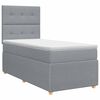 vidaXL Letto box spring con materasso Grigio Chiaro 100 x 200 cm