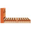 vidaXL Letto Libreria senza Materasso Marrone Cera 150x200 cm in Pino