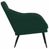 vidaXL Poltrona Verde Scuro 63x76x80 cm Velluto