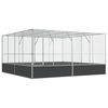 vidaXL Voliera Argento 418x414x212 cm in Acciaio