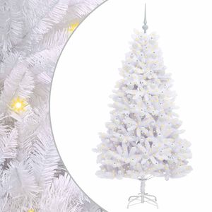 vidaXL Albero di Natale Artificiale con Rami Pieghevoli Bianco 180 cm