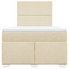 vidaXL Giroletto a Molle con Materasso Crema 120x190 cm in Tessuto