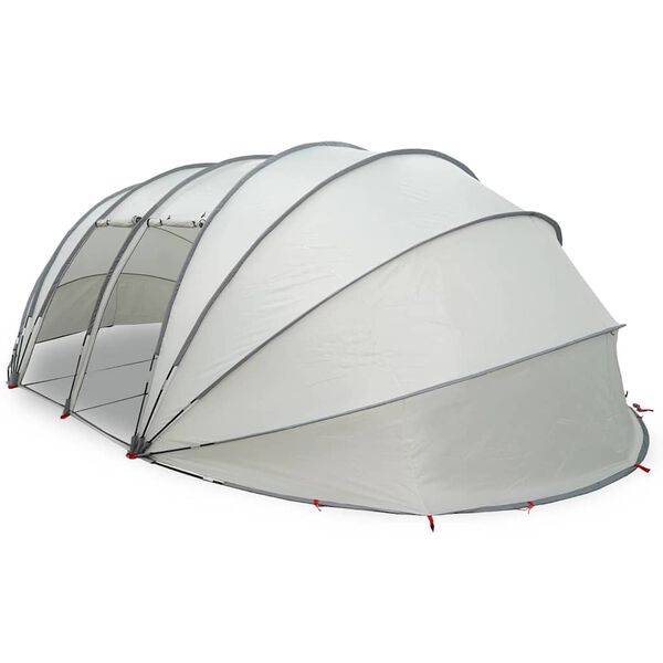 vidaXL Tenda da piscina a cupola Grigio 640 x 432 x 205 cm