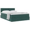 vidaXL Letto con Contenitore Verde Scuro 140 x 190 cm Velluto