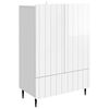 vidaXL Credenza Bianco Lucido 66 x 34,5 x 97 cm Legno ingegnerizzato