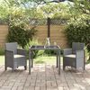 vidaXL Sedia da Giardino 2 pcs Grigio chiaro 53 x 49 x 85 cm