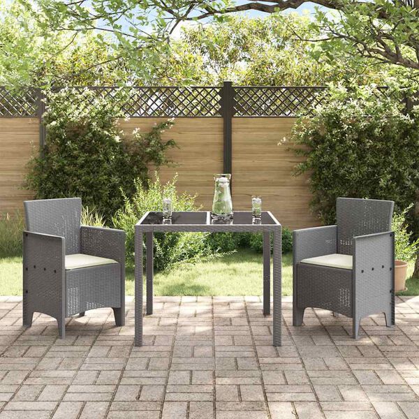 vidaXL Sedia da Giardino 2 pcs Grigio chiaro 53 x 49 x 85 cm