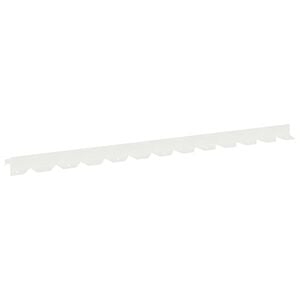 vidaXL Bordura per Prato 10 pz 102 x 4 x 4 cm Acciaio Bianco