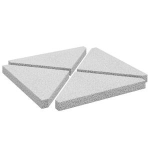 vidaXL Piastre per Parasole 4 pz in Granito Triangolare 14 kg Grigio