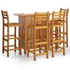 vidaXL Set da Bar per Giardino 5 pz in Legno Massello di Acacia