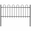 vidaXL Recinzione da Giardino Boxtel con Parte Superiore ad Anello in Acciaio 181x100 cm Nero