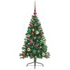vidaXL Albero di Natale artificiale con luci integrate Verde 120 cm