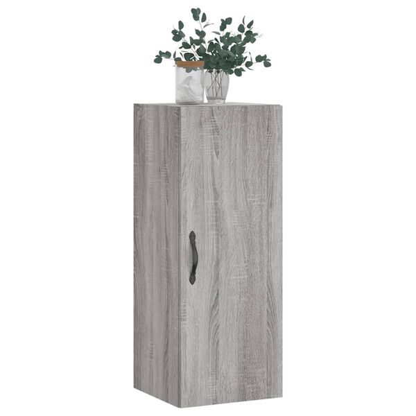 vidaXL Mobile a Parete Grigio Sonoma 34,5x34x90 cm Legno Multistrato