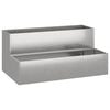 vidaXL Vaso da giardino Argento 100 x 60 x 45 cm Acciaio inossidabile