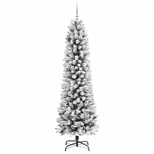 vidaXL Albero di Natale artificiale con 300 LED Bianco 210 cm