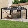 vidaXL Gazebo con Tetto a Lamelle 3x4 m in Tessuto Antracite/Alluminio