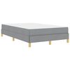 vidaXL Letto a molle con materasso Grigio chiaro 120 x 200 cm Tessuto