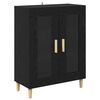 vidaXL Credenza Rovere Nero 69,5 x 34 x 180 cm Legno multistrato