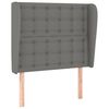 vidaXL Testiera ad Orecchio Grigio Scuro 83x23x118/128 cm in Tessuto