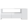 vidaXL Tavolino da Salotto Bianco Lucido 102x55x42 cm Legno Compensato