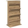 vidaXL Scaffale per riviste Rovere artigianale 70 x 41 x 126 cm