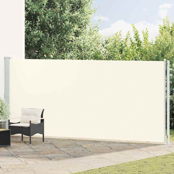 vidaXL Tenda da Sole Laterale Retrattile per Patio 180x600 cm Crema