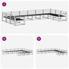 vidaXL Set di divani da esterno 10 pcs Naturale