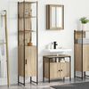 vidaXL Set di mobili per il bagno con lo scaffale 3 pcs Rovere Sonoma