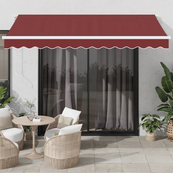 vidaXL Tenda da Sole Retrattile Automatica con LED Bord&ograve; 350x250 cm