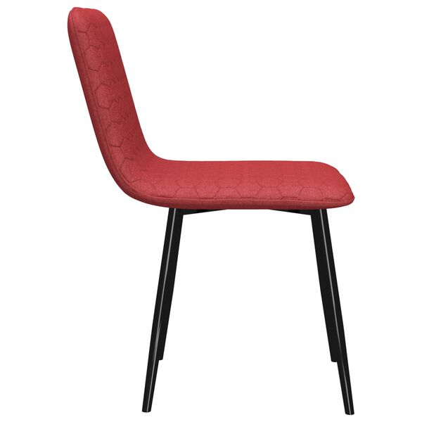 vidaXL Sedie da Pranzo 2 pz Rosso Vino in Tessuto