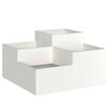 vidaXL Vaso da giardino Bianco 80 x 80 x 48 cm Acciaio