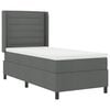 vidaXL Letto a Sorgente LED Grigio scuro 100 x 200 cm Tessuto