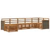 vidaXL Set di divani da esterno 6 pz Naturale Legno di Acacia Massello