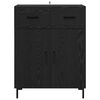 vidaXL Credenza Rovere Nero 69,5 x 34 x 90 cm Legno multistrato