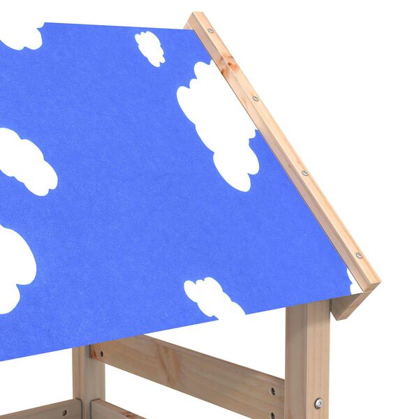 vidaXL Torre da Gioco Marrone 52,5 x 110,5 x 215 cm Pino massello