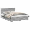 vidaXL Struttura del letto con cassetto Sonoma grigio 160 x 200 cm